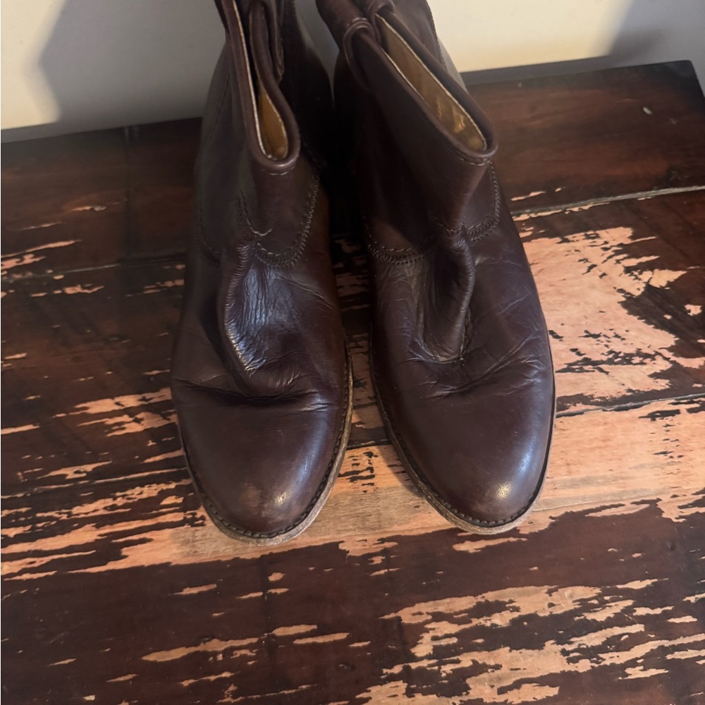 Frye Dark Brown Leather Women's Boots